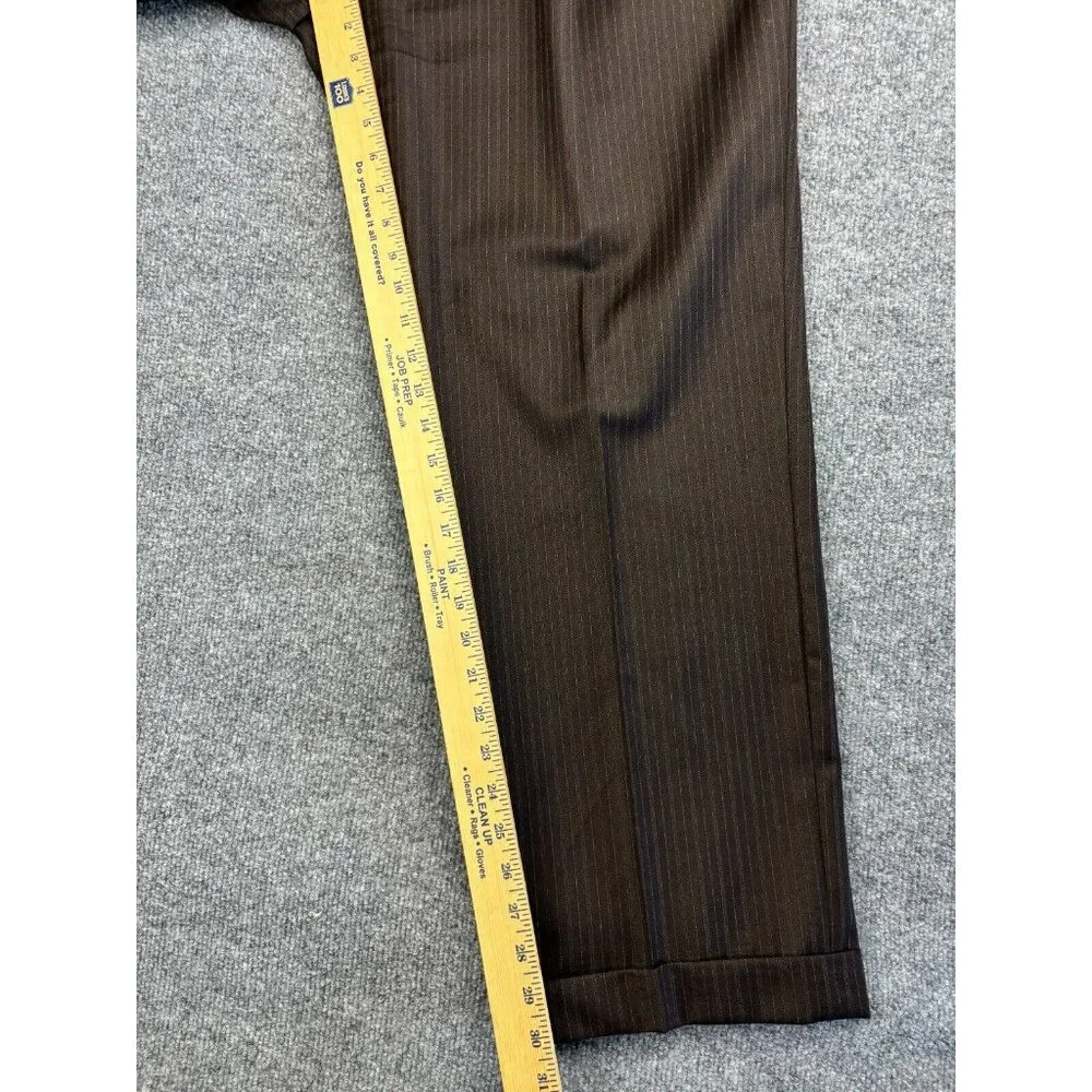 Zanieri 2 Piece Suit Men's 52 Jacket W38 x L31 Pants Brown‎ 100% Wool Italy Made